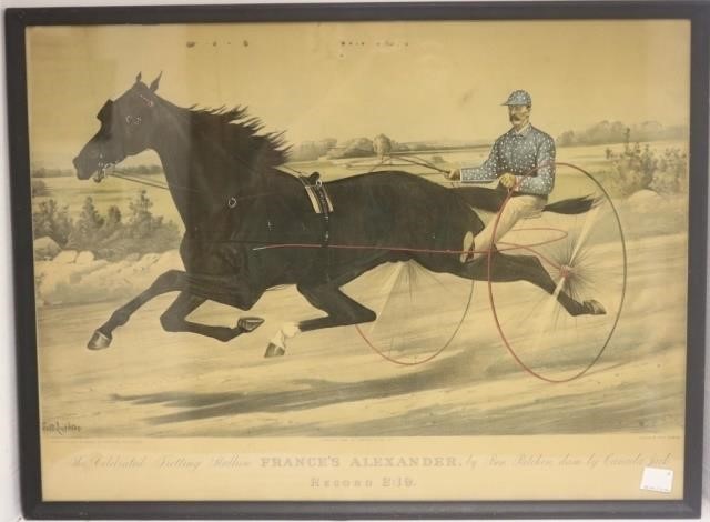 CURRIER IVES COLORED LITHO TITLED 2c29c7