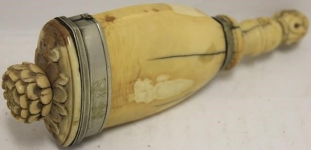 19TH C SAILOR MADE POWDER HORN 2c29fd