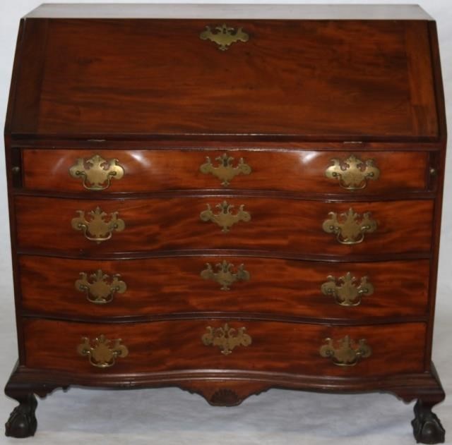 18TH C BOSTON CHIPPENDALE SERPENTINE 2c2a08