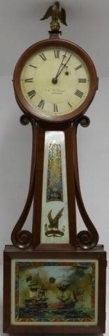 AARON WILLARD BANJO CLOCK, EARLY 19TH