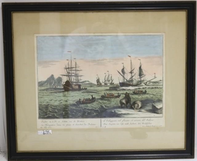 THREE 18TH C WHALING PRINTS TO