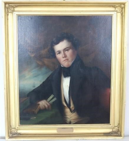 EARLY 19TH C OIL PAINTING ON CANVAS,