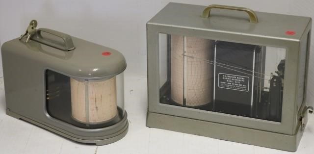 TWO 20TH C BAROGRAPHS.  ONE BY