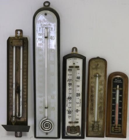 FIVE 19TH C AND EARLY 20TH C THERMOMETERS  2c2a74