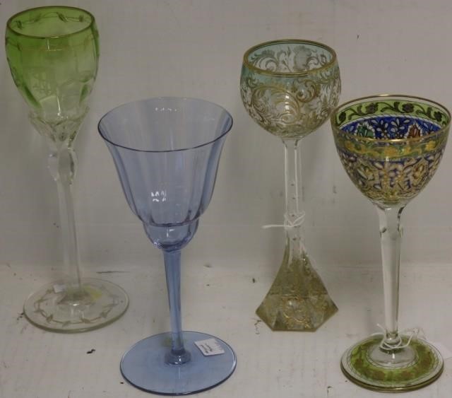 4 MOSER GOBLETS TO INCLUDE ONE 2c2a98