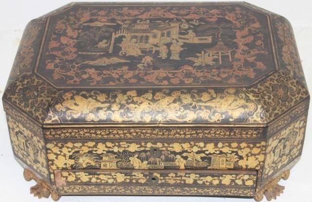 19TH C CHINESE EXPORT SEWING BOX  2c2a91