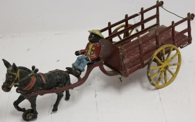 CA 1900 CAST IRON AND TIN MULE