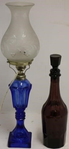 2 PCS OF 19TH C COLORED GLASS TO 2c2ae0