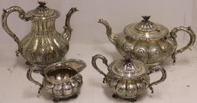 4 PIECE STERLING SILVER TEA AND