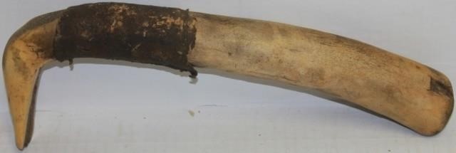 19TH C WHALEBONE AXE OR CLUB ALASKAN  2c2b04