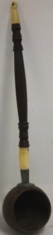 19TH C SAILOR MADE COCONUT DIPPER  2c2b1a