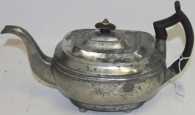 EARLY 19TH C PEWTER TEA POT BY 2c2b24