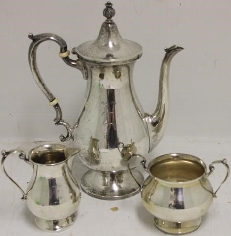 3 PIECE STERLING SILVER TEA SET WITH
