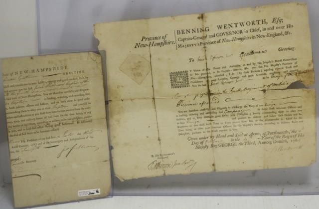 TWO 18TH C COMMISSION DOCUMENTS.