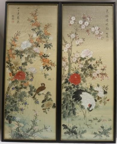 PAIR OF EARLY 19TH C CHINESE PAINTINGS
