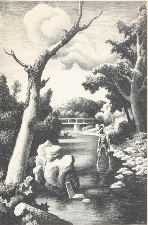 SHALLOW CREEK PRINT, THOMAS HART BENTON.