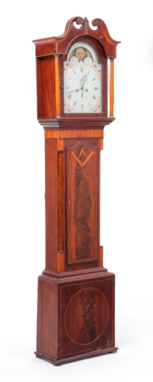 ENGLISH INLAID MASONIC TALL CASE 2c2da7