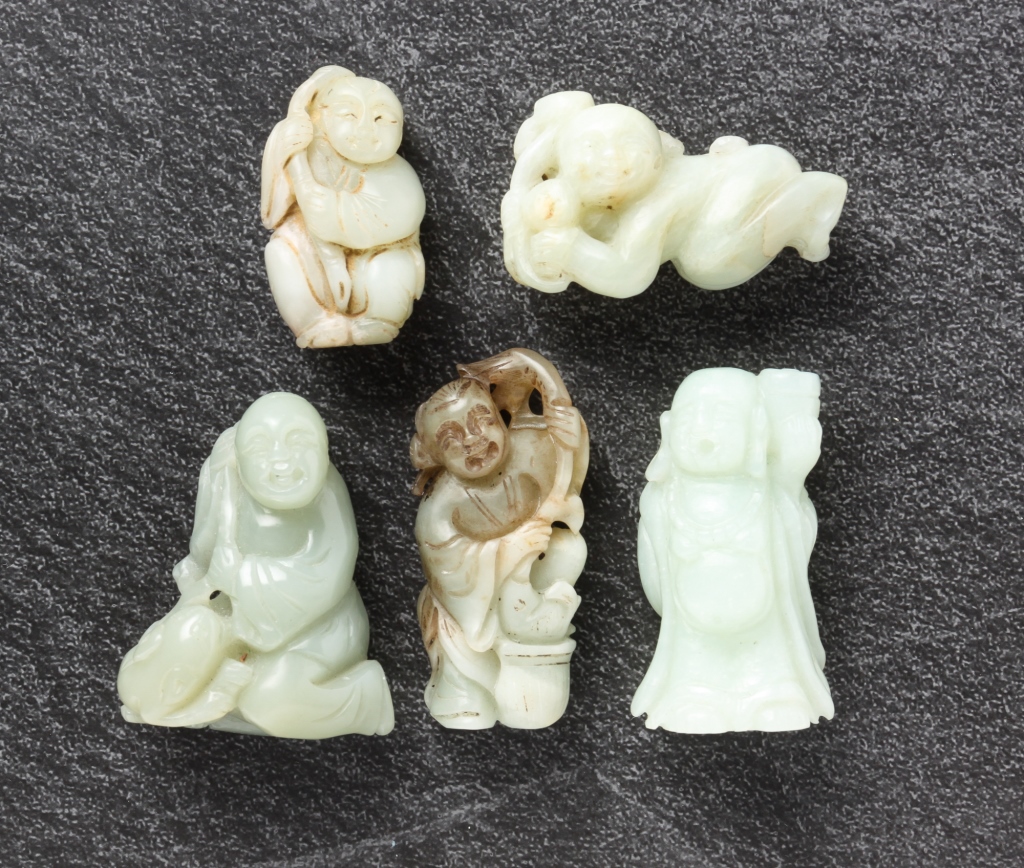 FIVE CHINESE CARVINGS. Twentieth