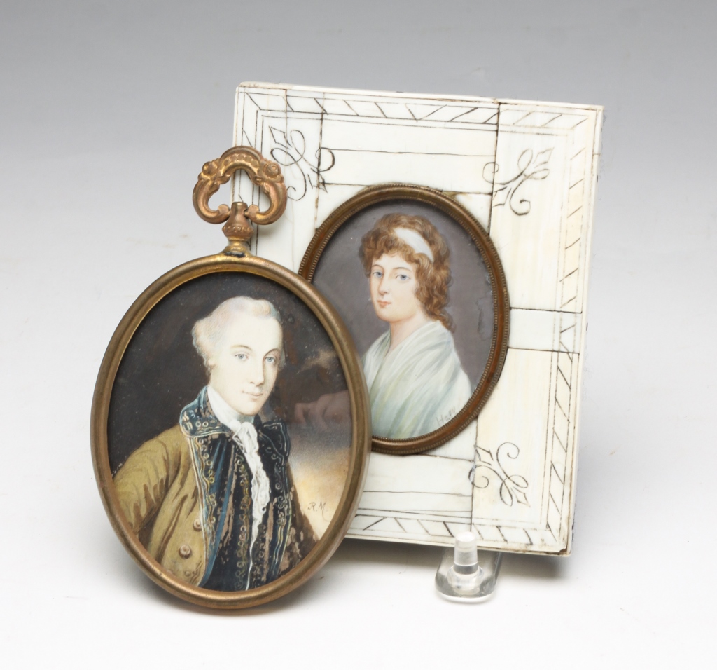 TWO MINIATURE PORTRAITS Nineteenth 2c2dd5