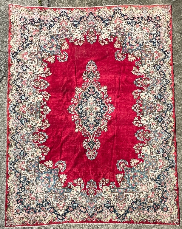 KIRMAN RUG Mid 20th century Room 2c2e03