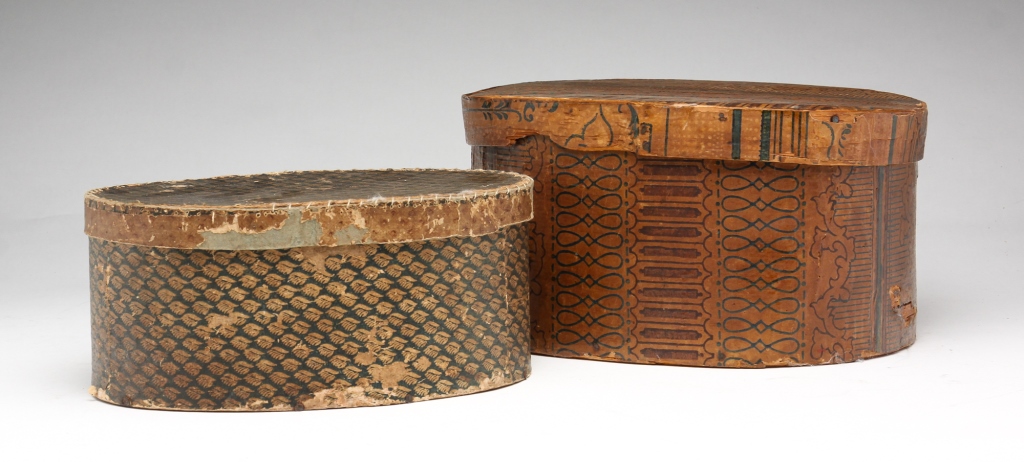 TWO AMERICAN WALLPAPER BOXES Nineteenth 2c2ef2