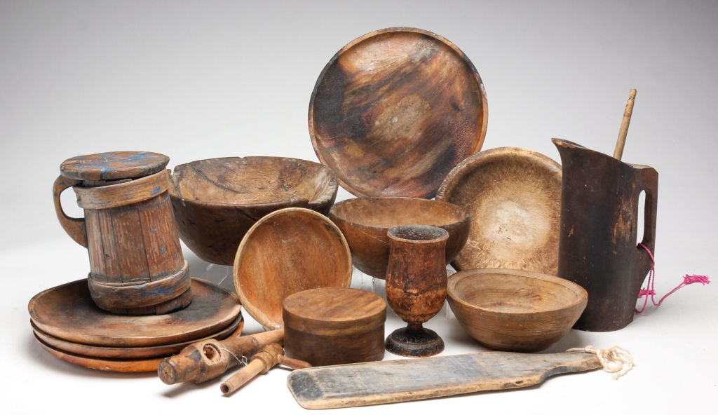 GROUP OF KITCHEN WOODENWARE. Mostly