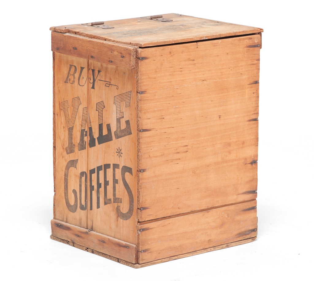 AMERICAN YALE COFFEE BOX. Late