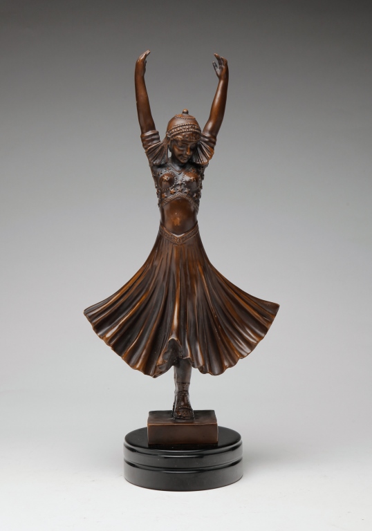 BRONZE DANCER STATUE AFTER CHIPARUS  2c2f5e