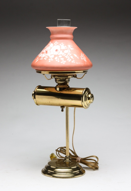 AMERICAN BRASS STUDENT LAMP. Late