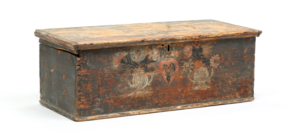 EUROPEAN PAINTED IMMIGRANT CHEST.