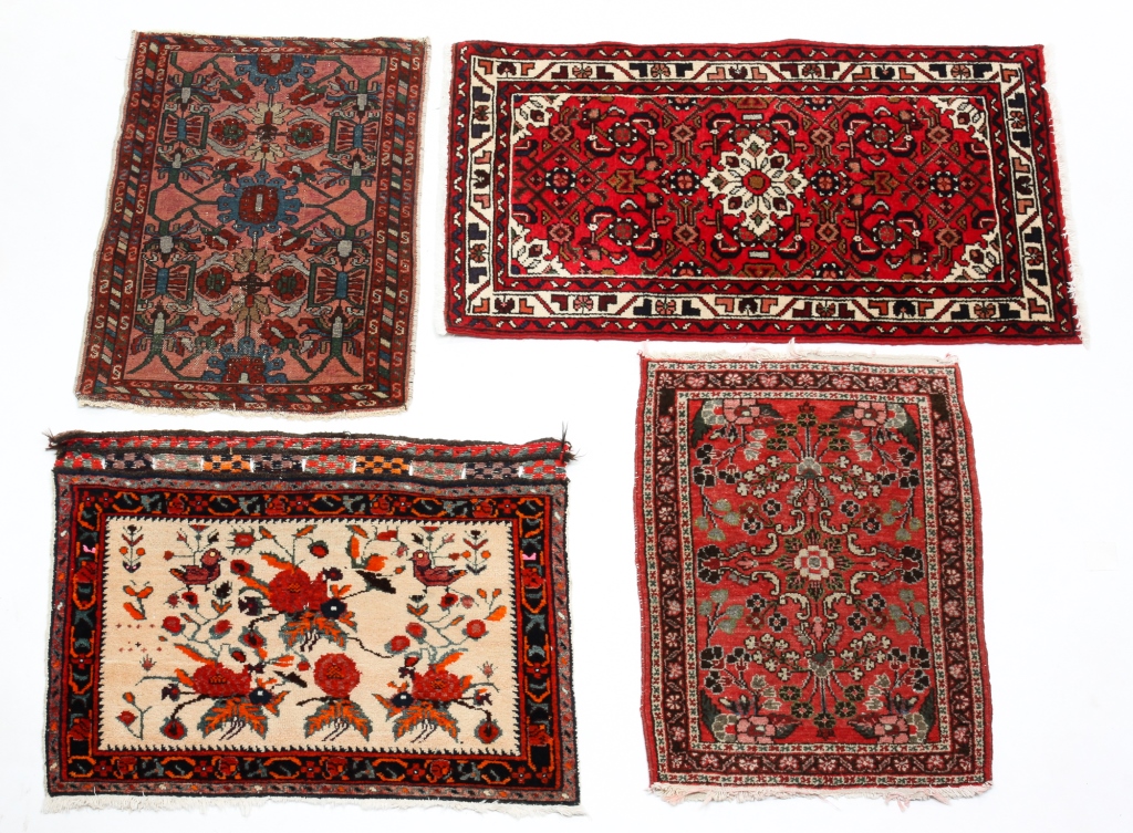 FOUR SMALL ORIENTAL RUGS. Second