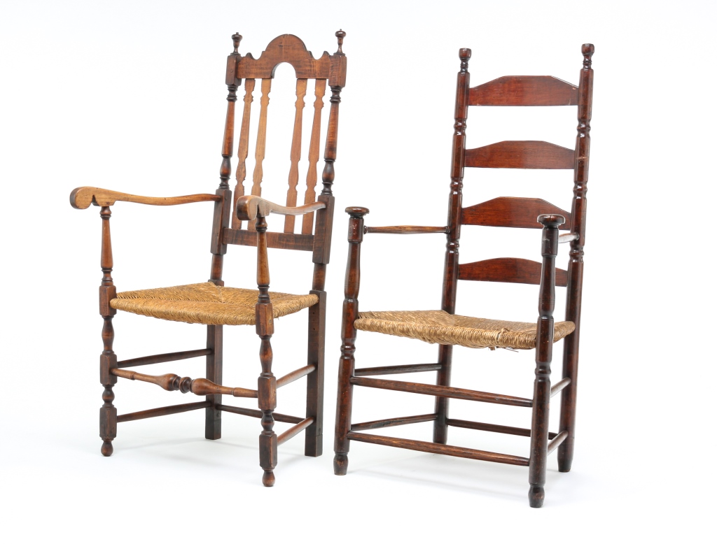 TWO EARLY AMERICAN SIDE CHAIRS  2c3011