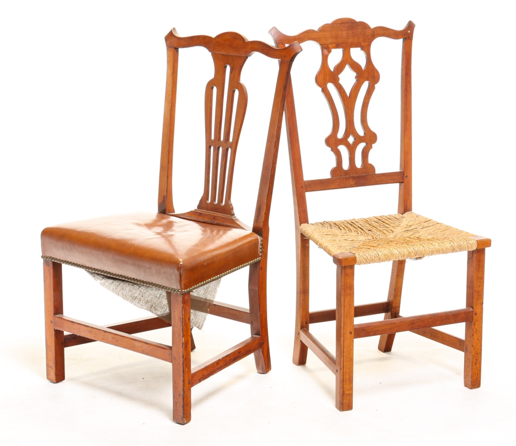 TWO AMERICAN CHIPPENDALE CHAIRS  2c3048