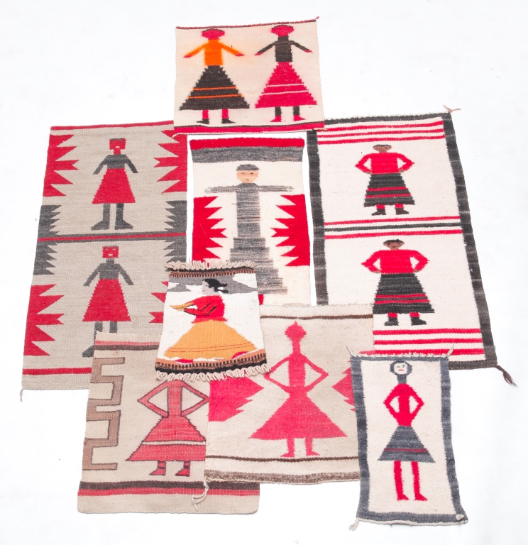 EIGHT NAVAJO FIGURAL MATS First 2c3057