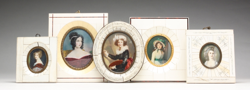 FIVE EUROPEAN MINIATURE PORTRAITS