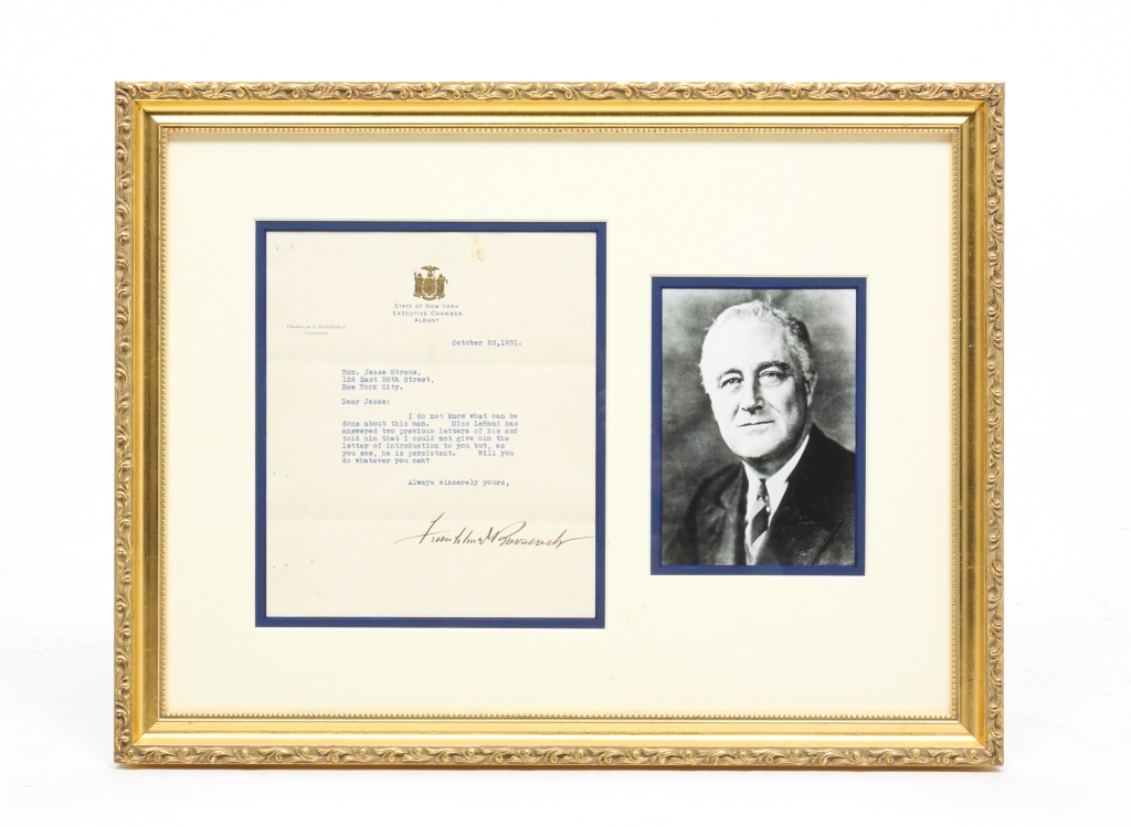 FRANKLIN D. ROOSEVELT SIGNATURE.