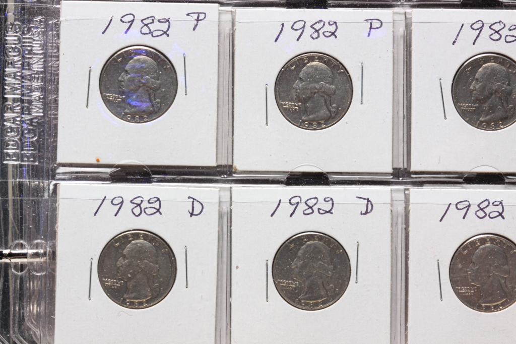 216 WASHINGTON QUARTERS INCLUDING 2c30d3