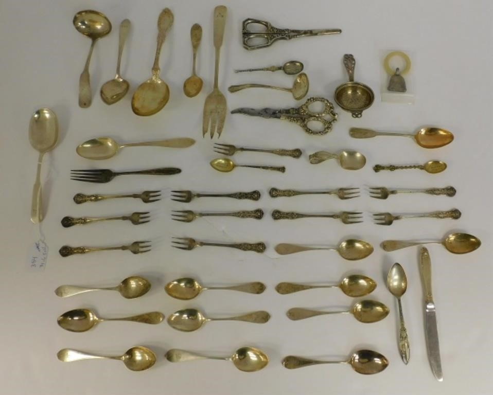 42 PIECES OF STERLING SILVER TO 2c1925