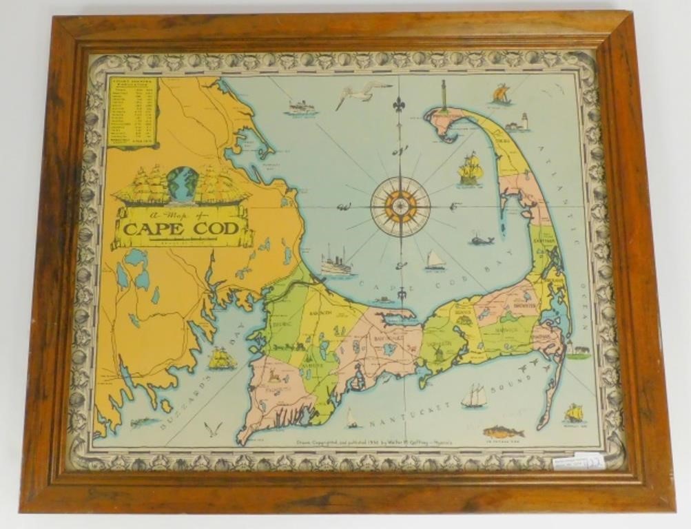 CAPE COD MAP, 1832, BY WALTER M.