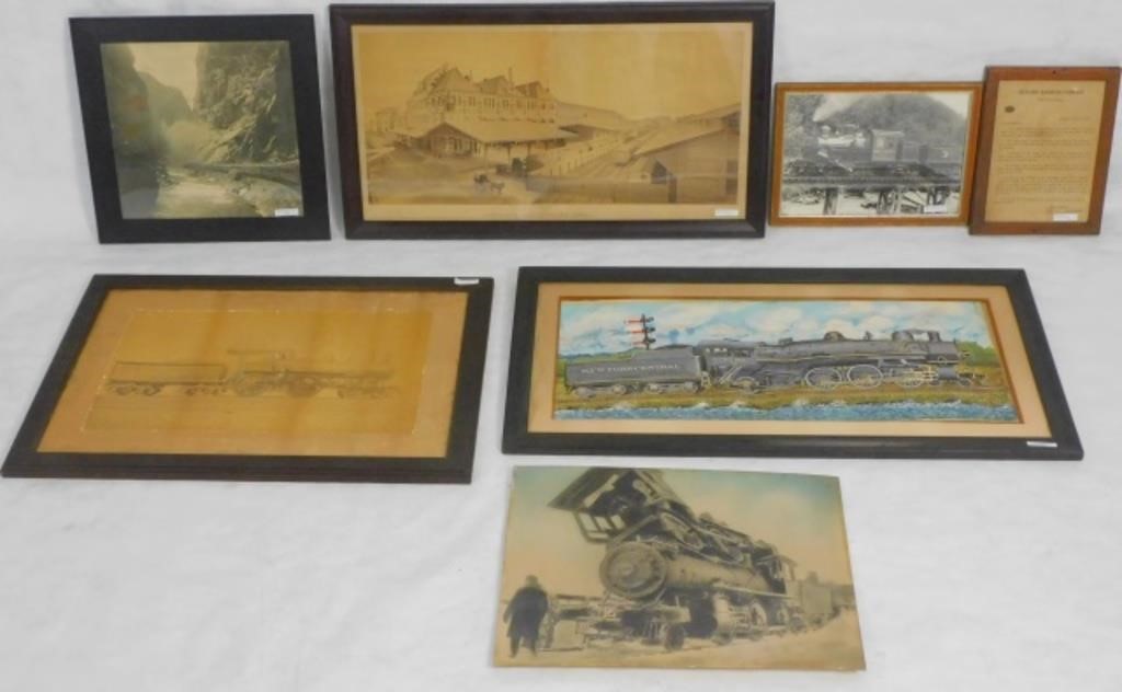 COLLECTION OF SIX FRAMED AND ONE 2c195c