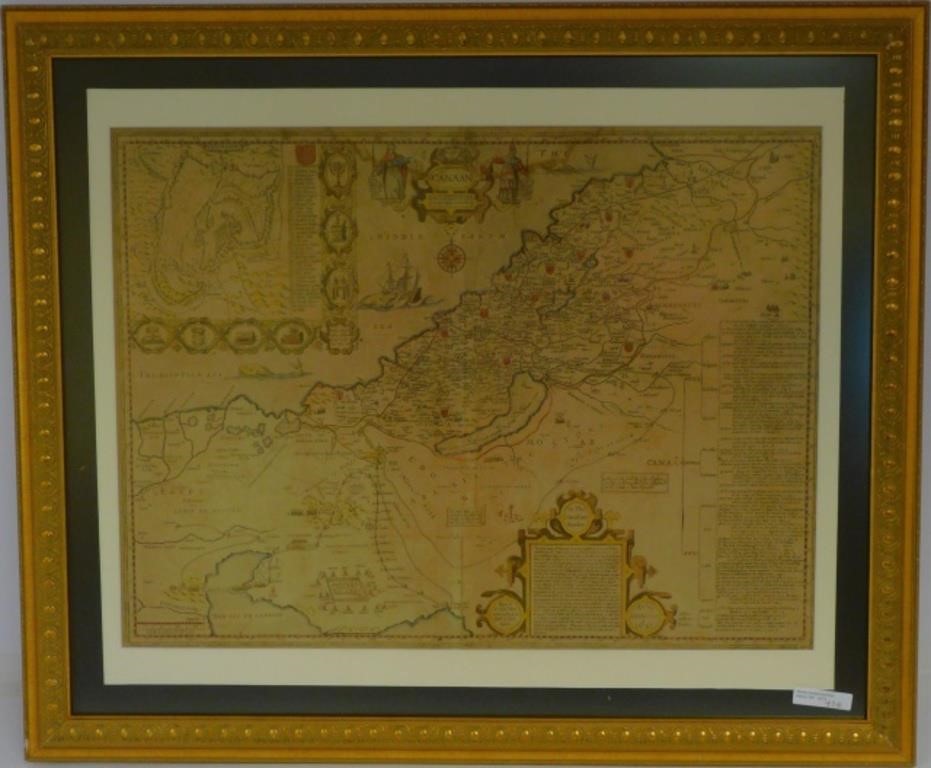 1651 JOHN SPEED MAP OF PALESTINE  2c1956