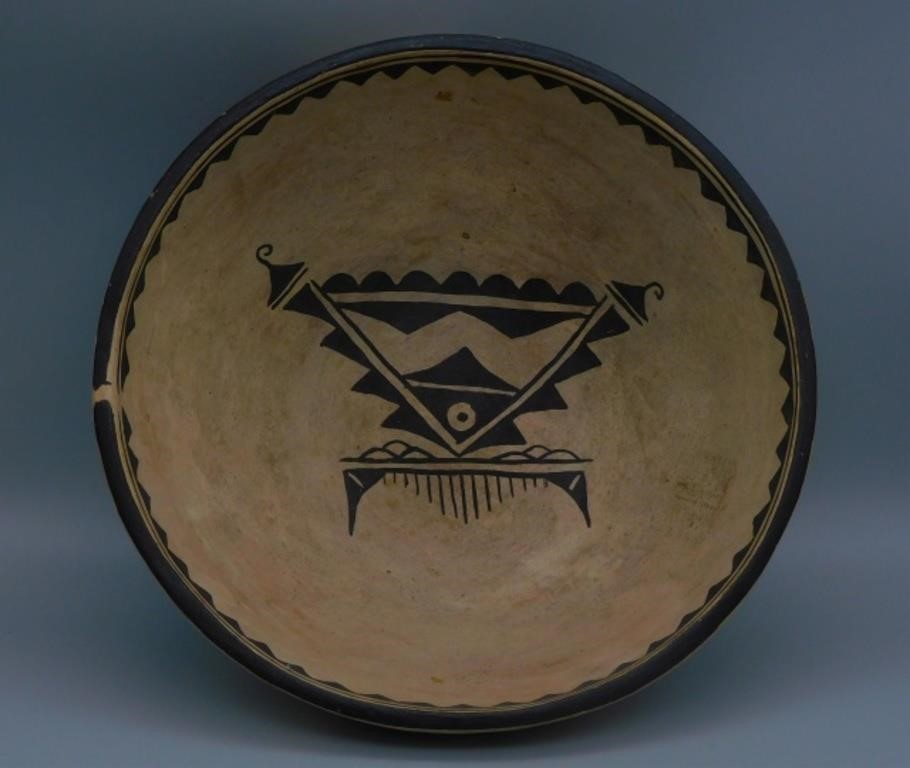 COCHITI POTTERY BOWL, GEOMETRIC