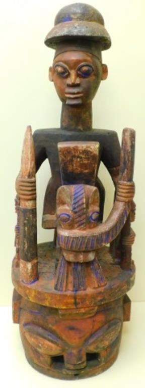 A CARVED AND POLYCHROME PAINTED 2c1982