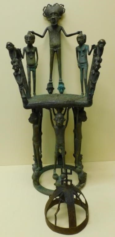 TWO METAL AND BRONZE AFRICAN OBJECTS 2c1988