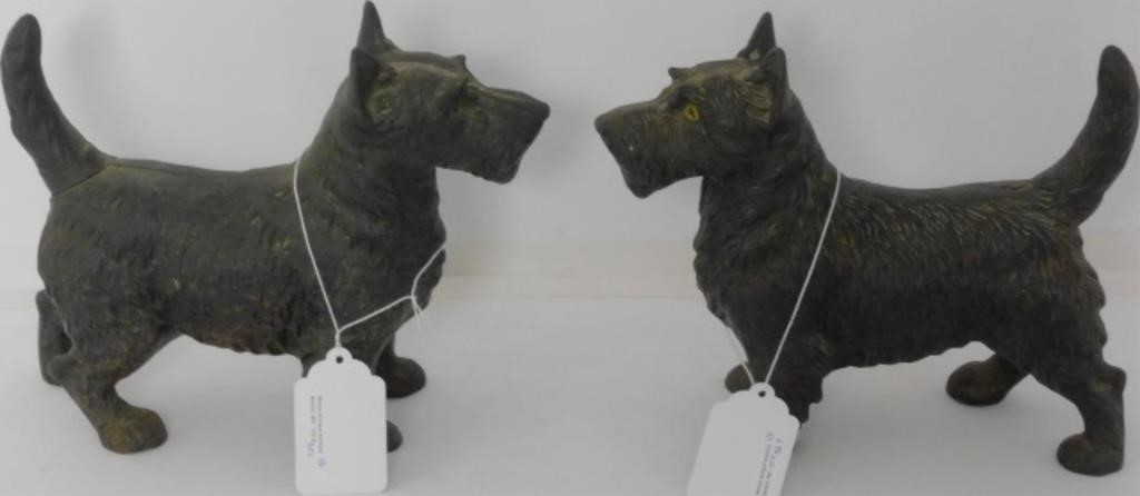 PAIR OF 19TH CENTURY CAST IRON SCOTTIE