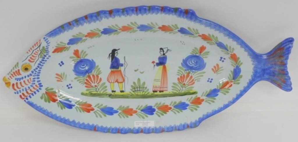 QUIMPER FISH PLATTER, TRADITIONAL