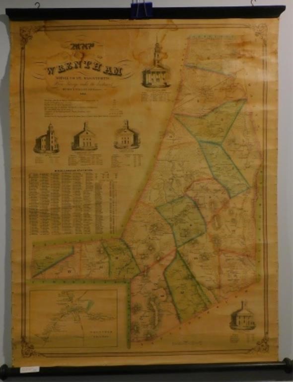 HF WALLING ROLL UP MAP OF WRENTHAM,