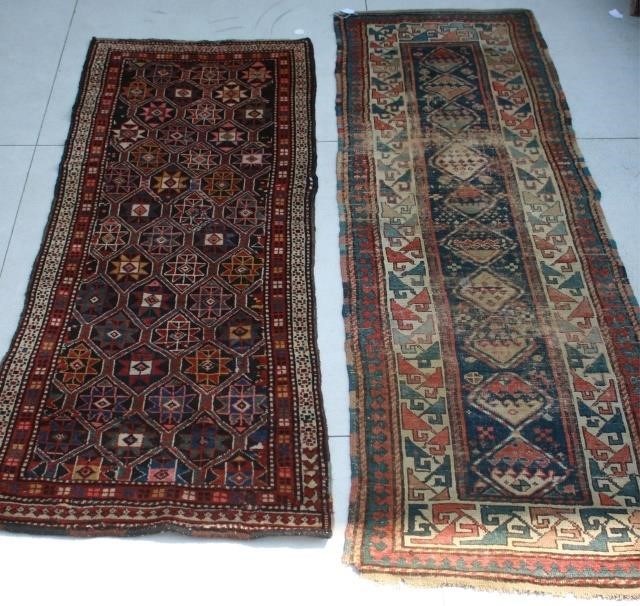 TWO SEMI-ANTIQUE ORIENTAL RUNNERS.