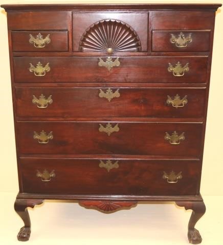 MID 18TH CENTURY WALNUT CHEST WITH 2c1a28