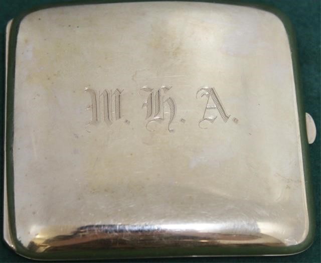 14KT CIGARETTE CASE MONOGRAMMED 2c1a2b